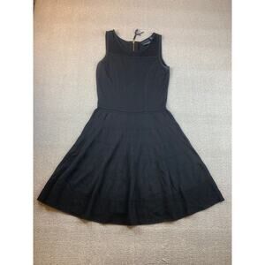 Cynthia Rowley Women's Medium Black‎ Open Knit Fit & Flare A-Line Dress